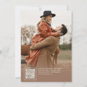 Herfst Herfst Rustieke Aardse Bloemen Trouwfoto Save The Date (Achterkant)