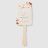 Herfst Herfst rustieke bloemen bruiloft programma Handwaaier (Voorkant)