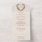 Herfst Herfst Rustieke Bloemen Details RSVP Bruilo All In One Uitnodiging (Binnen)