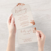 Herfst Herfst Rustieke Bloemen Details RSVP Bruilo All In One Uitnodiging (Afscheurbaar)