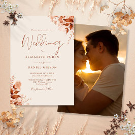 Herfst Herfst rustieke bloemen foto terracotta bru Kaart