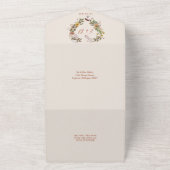 Herfst Herfst Rustieke Bloemen Hart Wedding All In One Uitnodiging (Buitenkant)