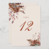 Herfst Herfst Rustieke Bloemen Tafelnummer (Voorkant / Achterkant)