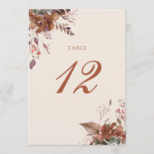 Herfst Herfst Rustieke Bloemen Tafelnummer (Voorkant)
