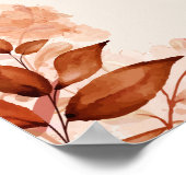 Herfst Herfst rustieke bloemenbruiloft welkomstbor Poster (Hoek)