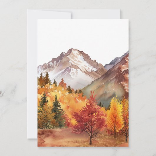 Herfst herfst rustieke Boho bruiloft Kaart (Achterkant)