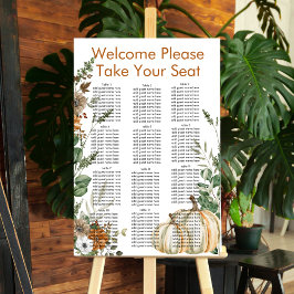 Herfst herfst rustieke bruine bloemen zitkaart