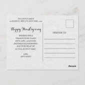 Herfst Herfst Rustieke Pompoen Happy Thanksgiving Briefkaart (Achterkant)