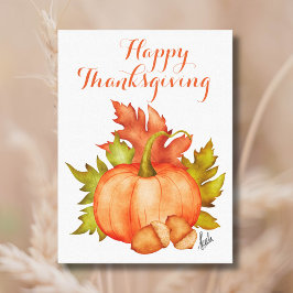 Herfst Herfst Rustieke Pompoen Happy Thanksgiving Canvas Afdruk