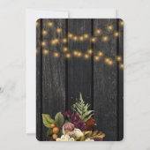 Herfst herfst rustieke schuur hout oogst bruiloft kaart (Achterkant)