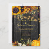 Herfst herfst rustieke schuur hout oogst bruiloft kaart (Voorkant)