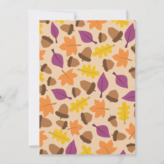 Herfst herfst rustieke schuur hout pompoen bruilof kaart (Achterkant)