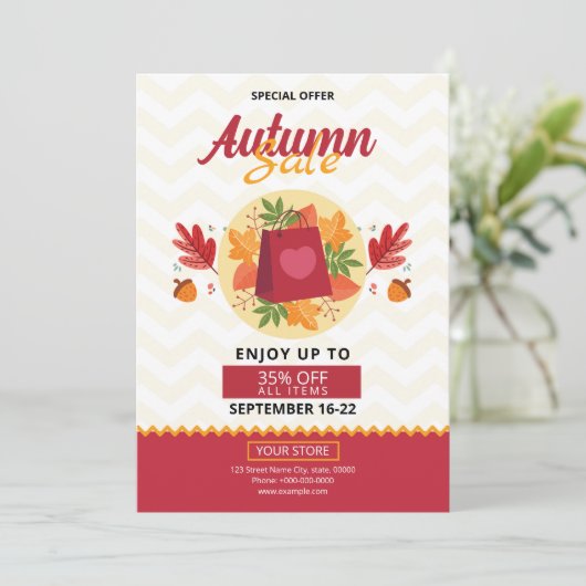 Herfst / Herfst Sale Flyer Sjabloon (Staand voorkant)