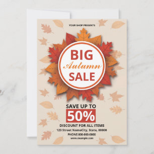 Herfst / Herfst Sale Flyer Sjabloon