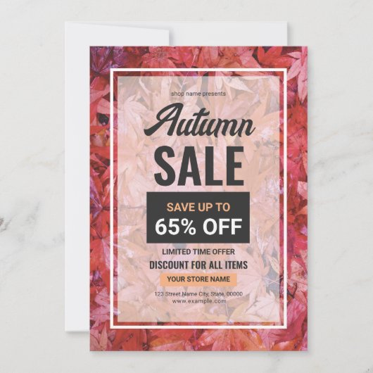 Herfst / Herfst Sale Flyer Sjabloon (Voorkant)