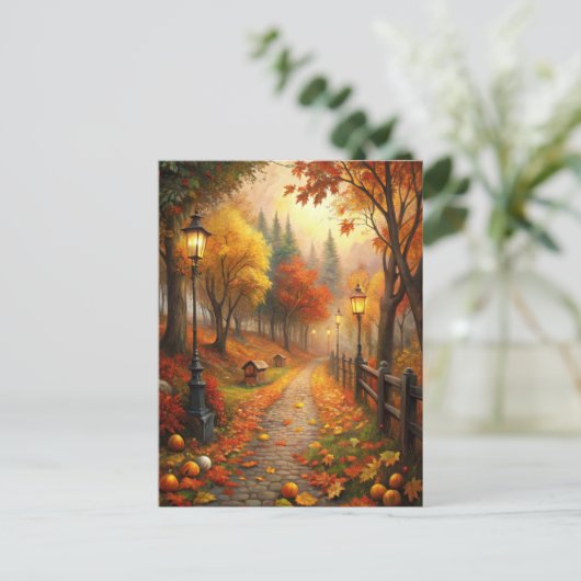 Herfst Herfst Scene Briefkaart (Staand voorkant)