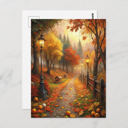 Herfst Herfst Scene Briefkaart (Voorkant / Achterkant)