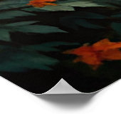 Herfst Herfst scène met tuinhuisje Poster (Hoek)