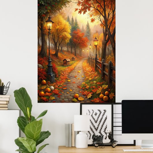 Herfst Herfst Scene Poster (Thuiskantoor)
