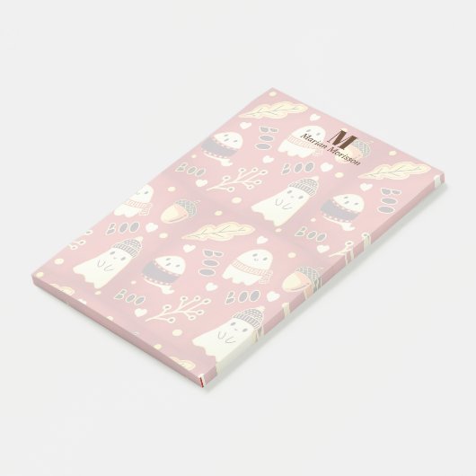 Herfst Herfst Schattige Spooky Ghosts Post-it® Notes (Schuin)