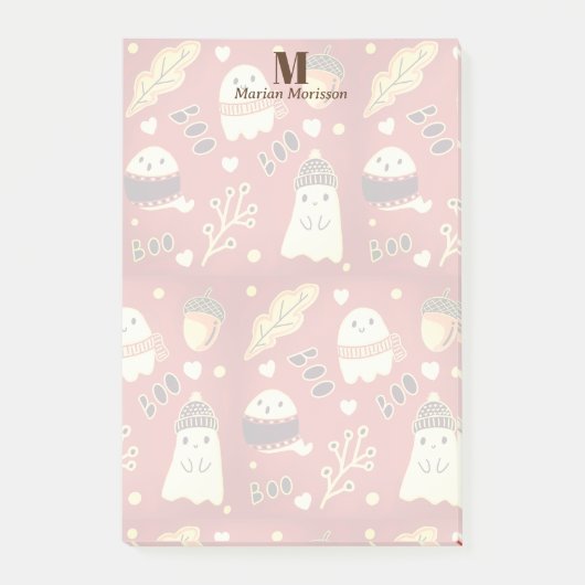 Herfst Herfst Schattige Spooky Ghosts Post-it® Notes (Voorkant)