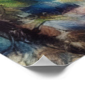 Herfst Herfst Seizoen Eikenboom Abstracte Kunst Po Poster (Hoek)