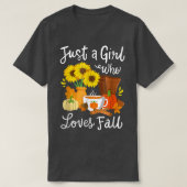 Herfst herfst seizoen gewoon een meisje dat van He T-shirt (Design voorkant)