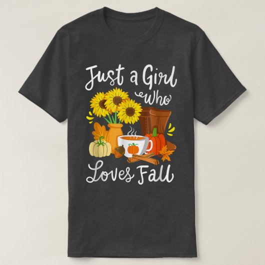 Herfst herfst seizoen gewoon een meisje dat van He T-shirt (Design voorkant)