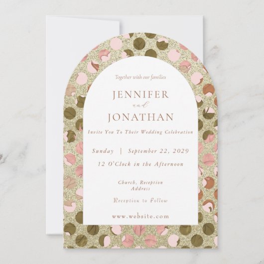 Herfst Herfst Seizoensgebonden Huwelijksuitnodigin Kaart (Voorkant)