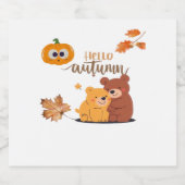 Herfst Herfst Shirt, Thanksgiving Shirt, Herfst Pu Sparkling Wijnetiket (Enkel label)