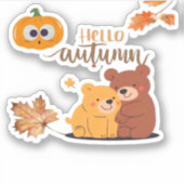 Herfst Herfst Shirt, Thanksgiving Shirt, Herfst Pu Sticker (Voorkant)