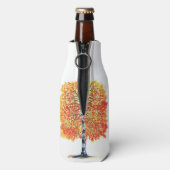 Herfst Herfst Sinaasappel Bladeren Berkenboom Huwe Flesjeskoeler (Fles Achterkant)