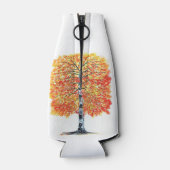 Herfst Herfst Sinaasappel Bladeren Berkenboom Huwe Flesjeskoeler (Achterkant)