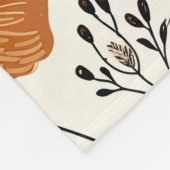 Herfst Herfst Sinaasappel Bloempatroon Fleece Deken (Hoek)