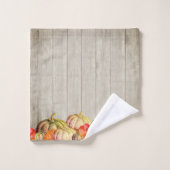 Herfst Herfst Sinaasappel Pompoen Rustiek Schattig Bad Handdoek (Wasdoekje)