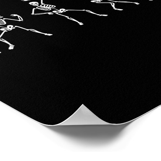 Herfst Herfst Skeleton Dansen Poster (Hoek)