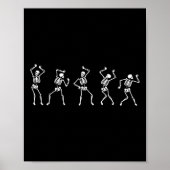 Herfst Herfst Skeleton Dansen Poster (Voorkant)