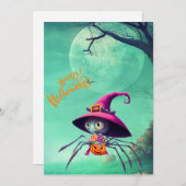 Herfst/herfst/spin/heks/halloween Feestdagenkaart (Voorkant / Achterkant)