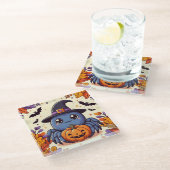 Herfst/herfst/spin/heks/halloween Glazen Onderzetter (Schuin)