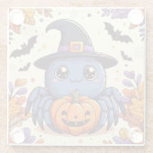 Herfst/herfst/spin/heks/halloween Glazen Onderzetter (Achterkant)