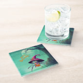 Herfst/herfst/spin/heks/halloween Glazen Onderzetter (Schuin)