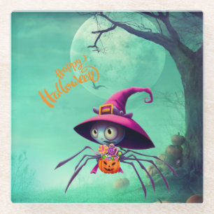 Herfst/herfst/spin/heks/halloween Glazen Onderzetter