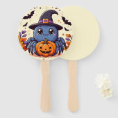 Herfst/herfst/spin/heks/halloween Handwaaier (Voorkant en achterkant)
