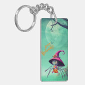Herfst/herfst/spin/heks/halloween Sleutelhanger (Voorkant Links)