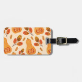 Herfst Herfst Squash Pompoen Patroon Bagagelabel (Voorkant horizontaal)