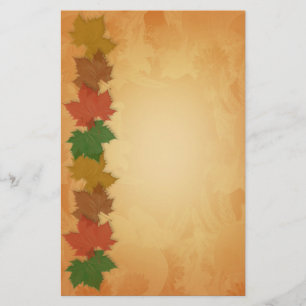 Herfst herfst Stationery met bladeren Briefpapier