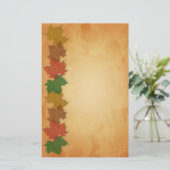 Herfst Herfst Stationery met bladeren Briefpapier (Staand voorkant)