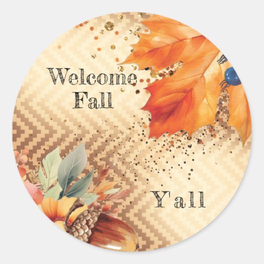 Herfst Herfst Sticker (Voorkant)