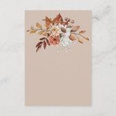 Herfst herfst taupe bruiloft informatiekaartje (Achterkant)