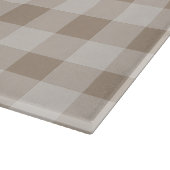 Herfst Herfst Taupe Plaid Modern gebladerte Monogr Snijplank (Hoek)
